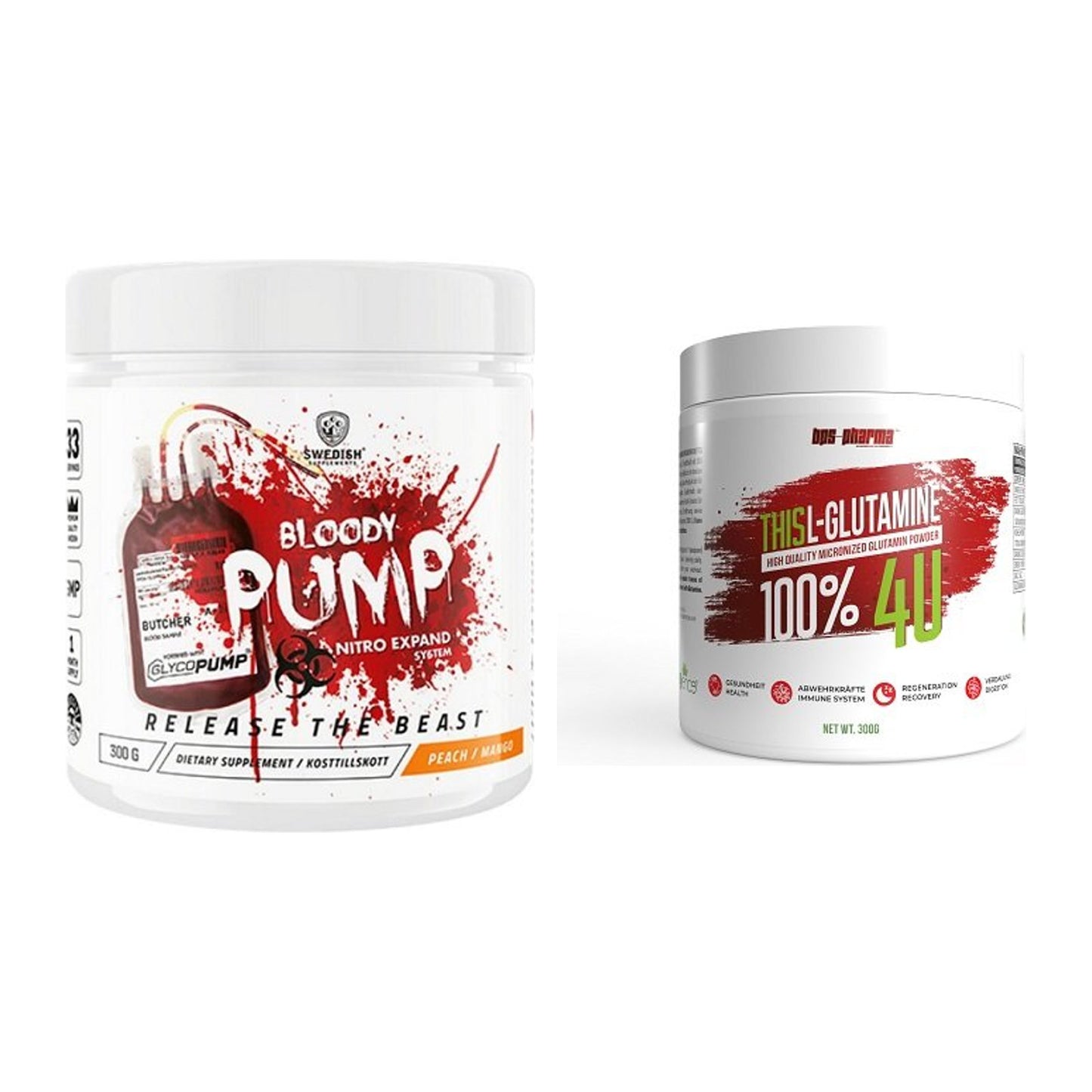 Trainings-Set: Swedish Supplements Bloody + BPS-Pharma This Glutamin – alle enthaltenen Artikel