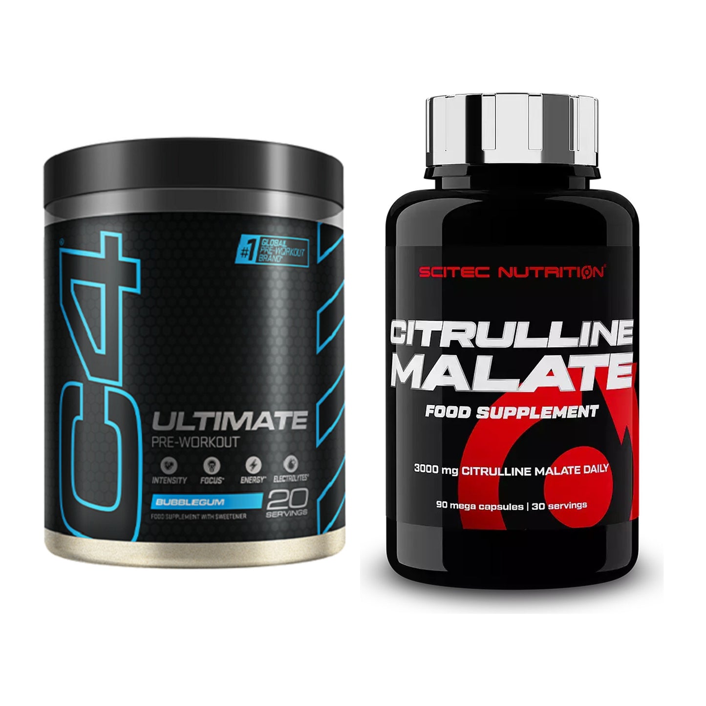 Trainings-Set: Cellucor C4 ULTIMATE 20 + Scitec Citrulline Malate – alle enthaltenen Artikel