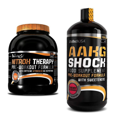 Trainings-Set: BioTech NitroX Therapy + BioTech AAKG Shock Extreme – alle enthaltenen Artikel