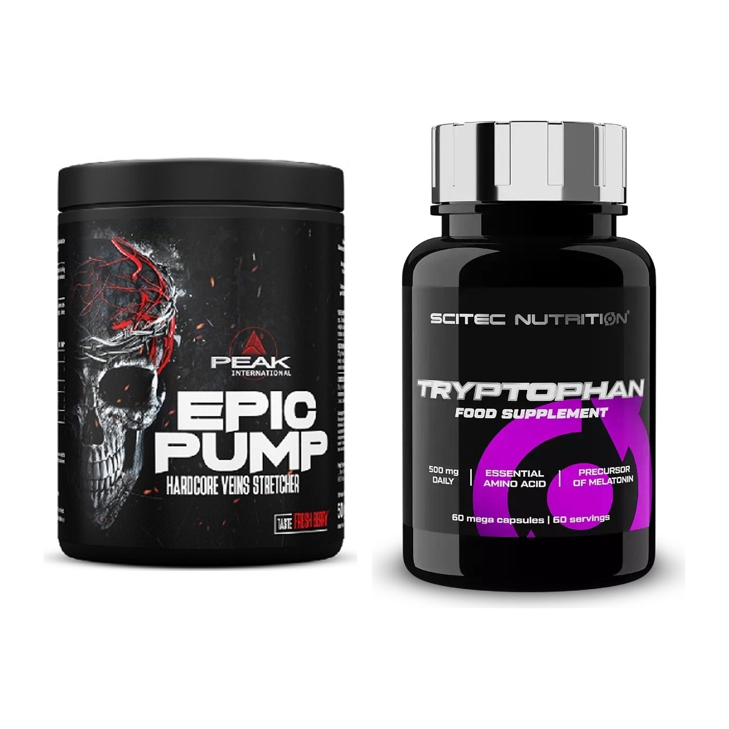 Trainings-Set: Peak EPIC Pump + Scitec Tryptophan – alle enthaltenen Artikel