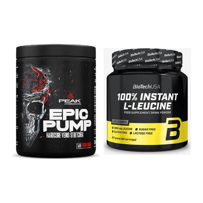 Trainings-Set: Peak EPIC Pump + BioTech 100% Instant L-Leucine – alle enthaltenen Artikel