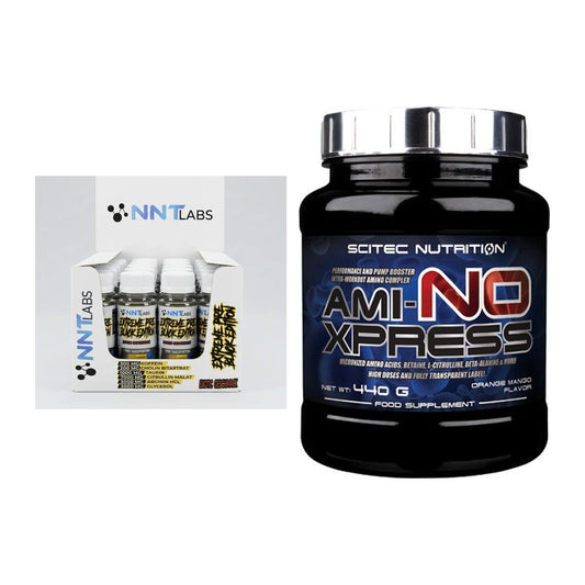 Trainings-Set: NNT Extreme Black Edition Shot + Scitec Ami-NO Xpress – alle enthaltenen Artikel