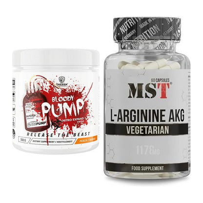Trainings-Set: Swedish Supplements Bloody + MST Arginin AAKG 1178mg – alle enthaltenen Artikel