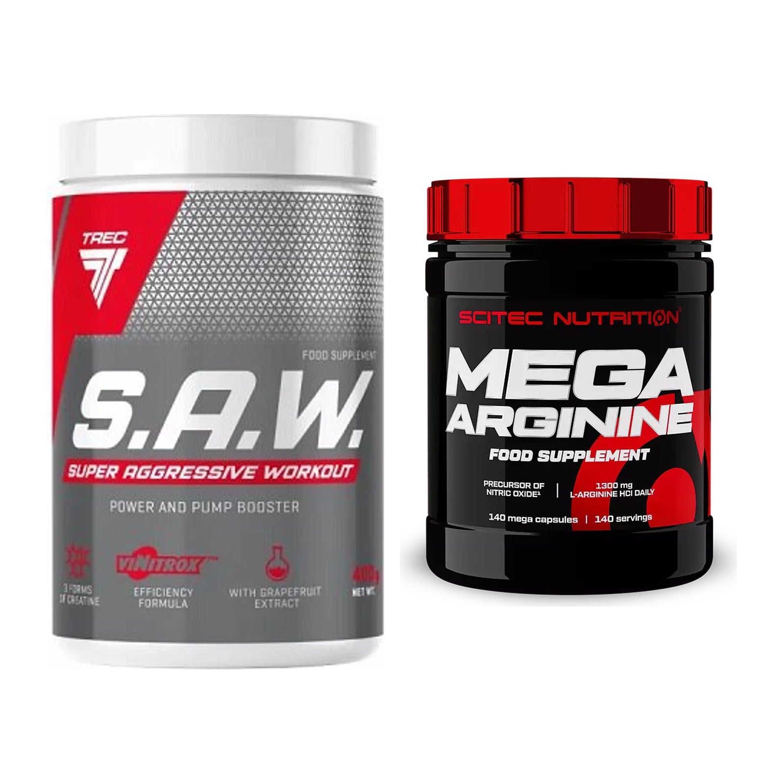 Trainings-Set: Trec Nutrition SAW Booster + Scitec Mega Arginine – alle enthaltenen Artikel