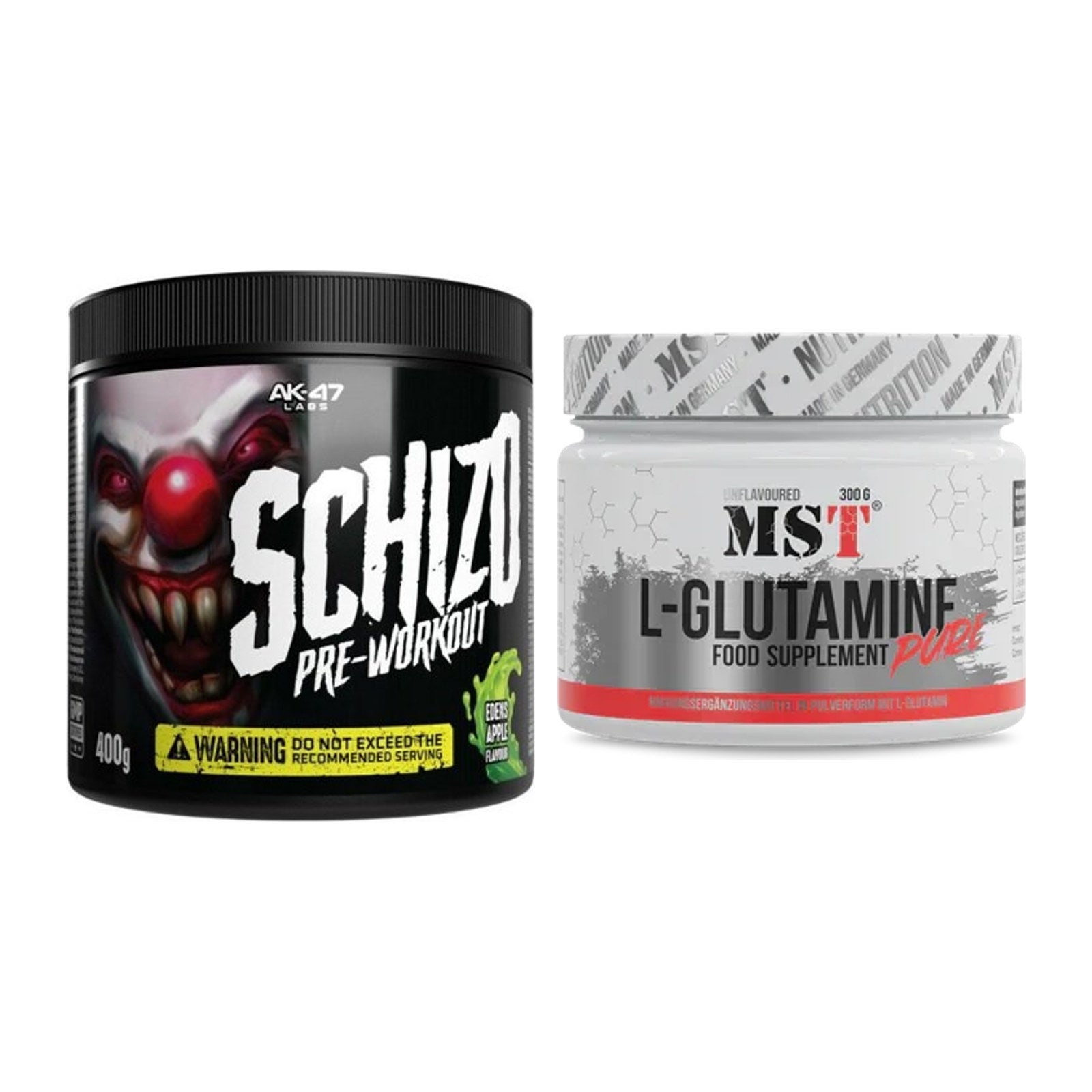 Trainings-Set: AK47 Labs Schizo Pre-Workout + MST Glutamine – alle enthaltenen Artikel