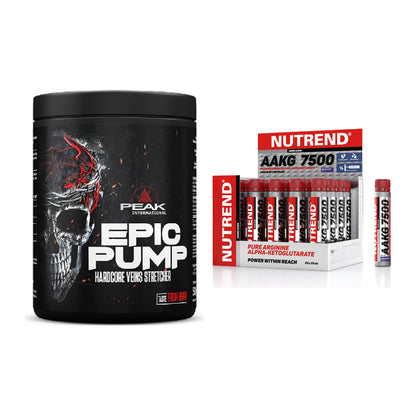 Trainings-Set: Peak EPIC Pump + Nutrend AAKG 7500 Shots – alle enthaltenen Artikel