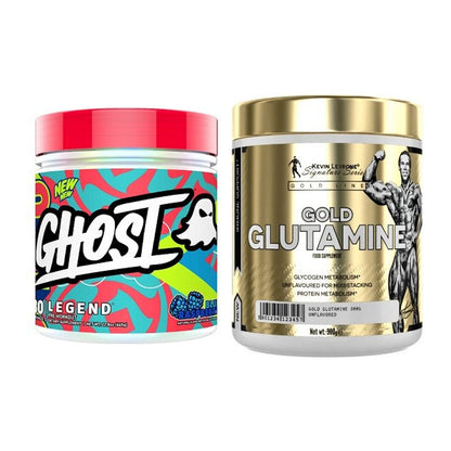 Trainings-Set: Ghost Legend V4 30 Serv. + Kevin Levrone GOLD Glutamine – alle enthaltenen Artikel