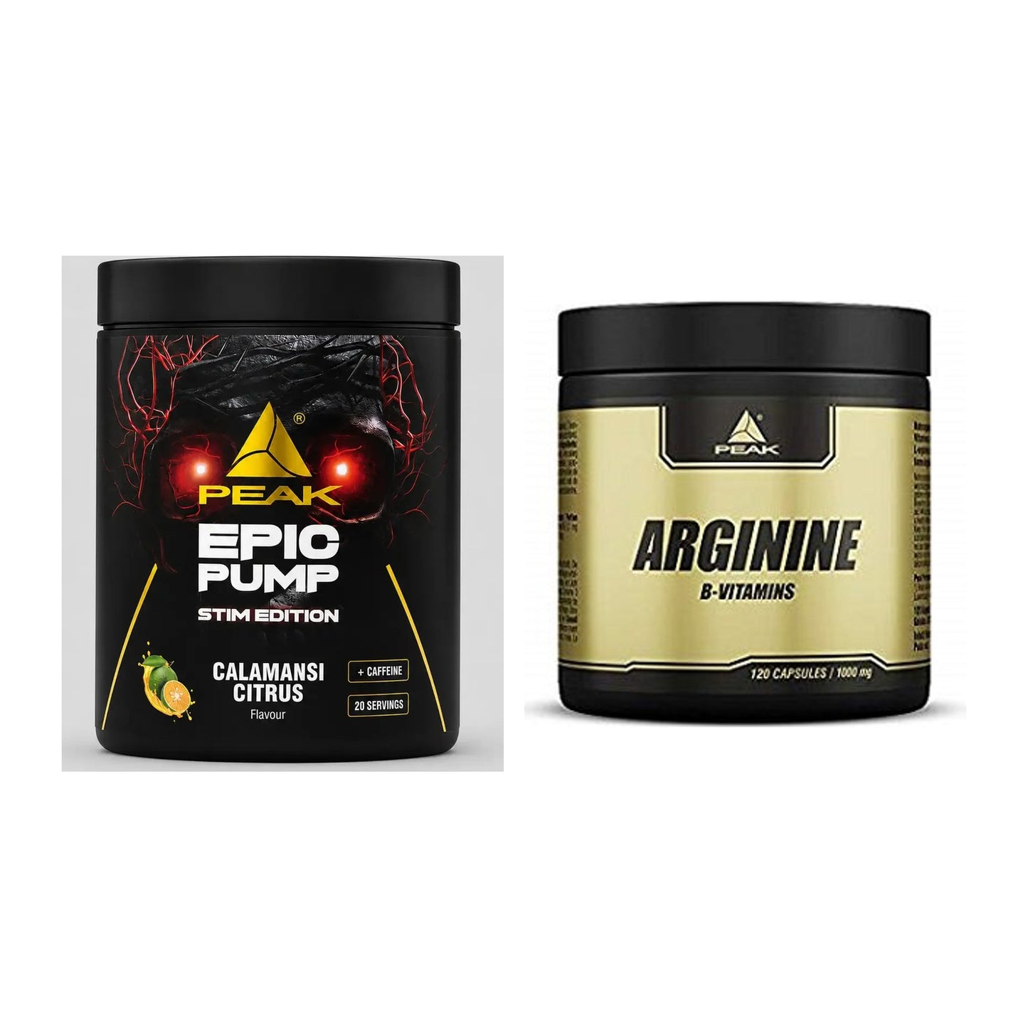 Trainings-Set: Peak Epic Pump Stim Edition + Peak Arginin – alle enthaltenen Artikel