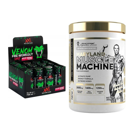 Trainings-Set: XXL Nutrition Venom Shot + Kevin Levrone Maryland – alle enthaltenen Artikel