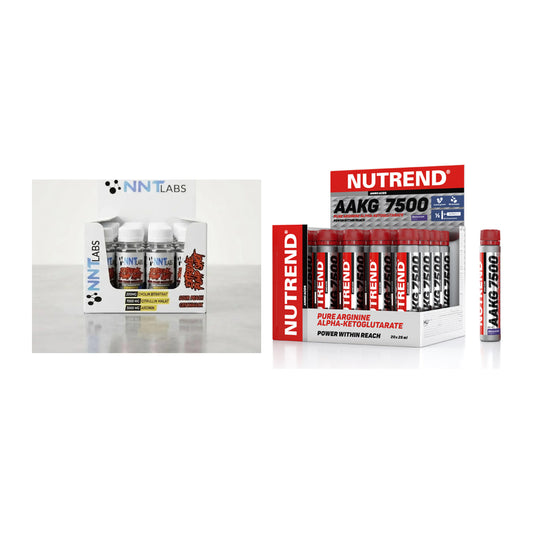 Trainings-Set: NNT Extreme Pump Shot + Nutrend AAKG 7500 Shots – alle enthaltenen Artikel