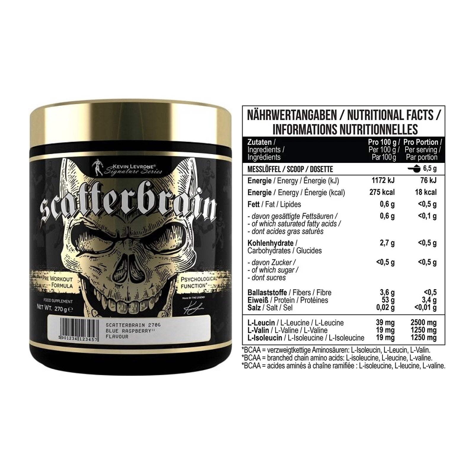 Trainings-Set: Kevin Levrone Scatterbrain + MST BCAA Zero – alle enthaltenen Artikel