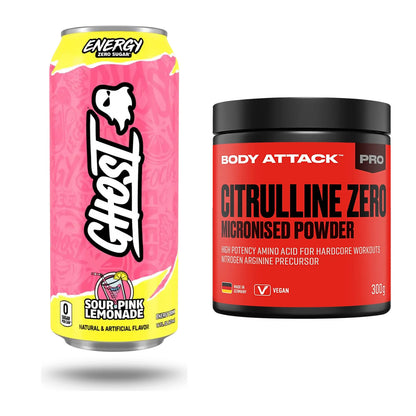 Trainings-Set: Ghost Energy + Body Attack 100 % Citrulline Zero – alle enthaltenen Artikel