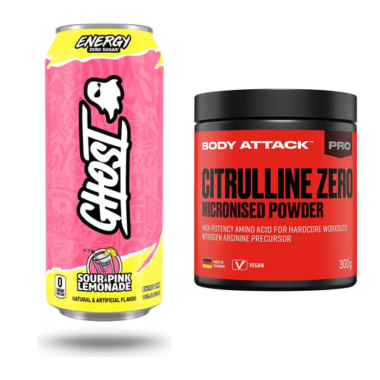 Trainings-Set: Ghost Energy + Body Attack 100 % Citrulline Zero – alle enthaltenen Artikel