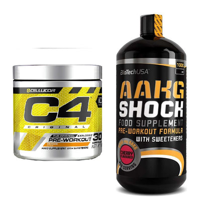 Trainings-Set: Cellucor C4 Original + BioTech AAKG Shock Extreme – alle enthaltenen Artikel