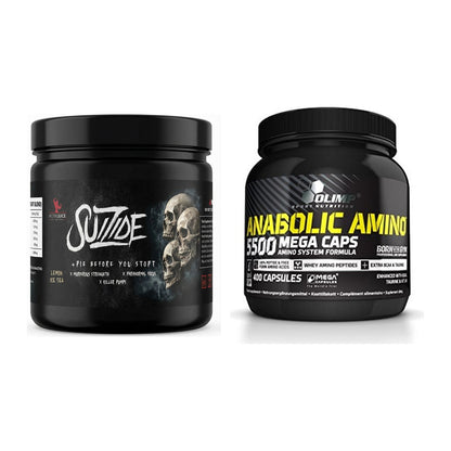 Trainings-Set: #GYMJUICE SUIZIDE Booster + Olimp Anabolic Amino 5500 – alle enthaltenen Artikel