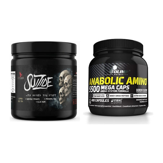 Trainings-Set: #GYMJUICE SUIZIDE Booster + Olimp Anabolic Amino 5500 – alle enthaltenen Artikel