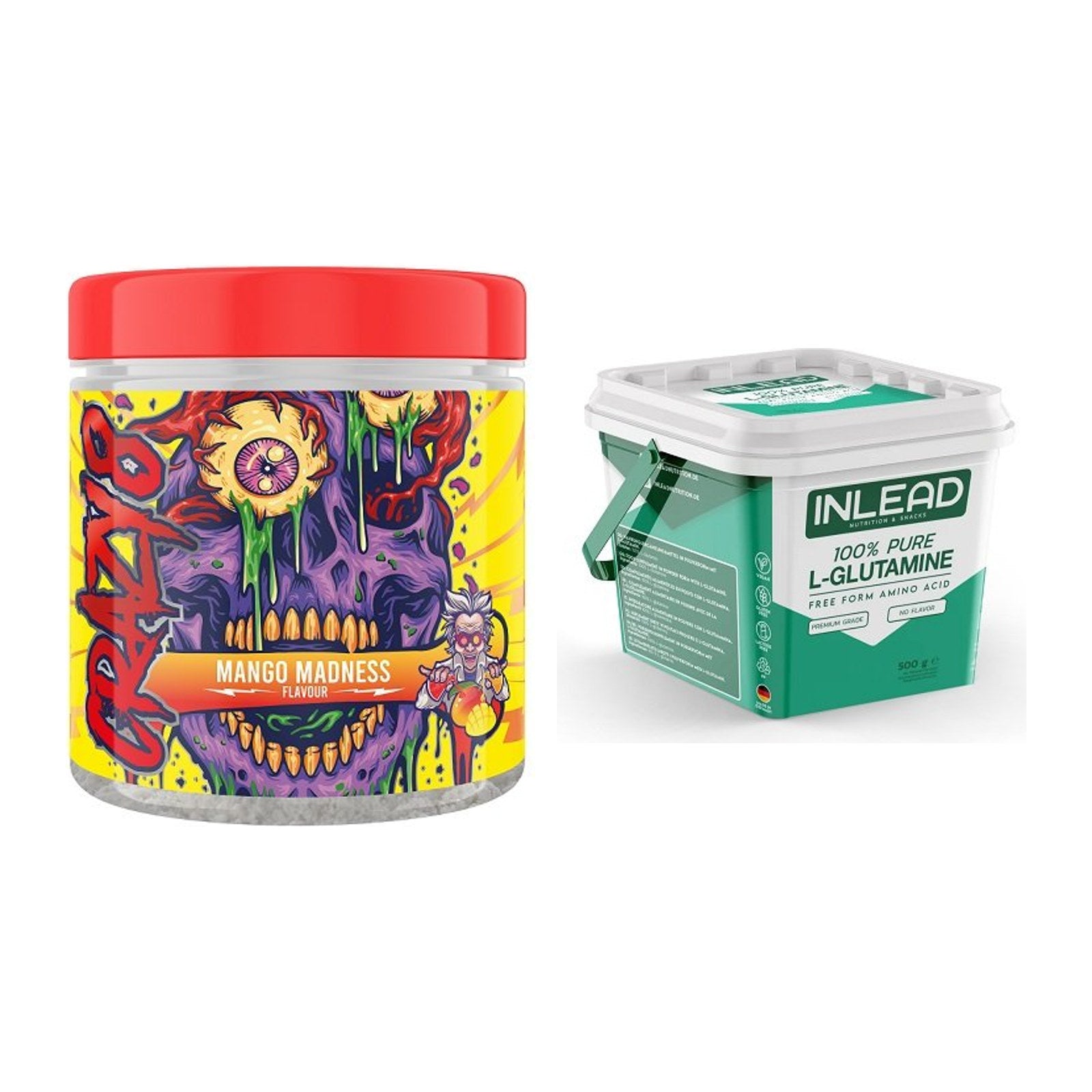 Trainings-Set: Swedish Supplements Crazy 8 + INLEAD L-Glutamine – alle enthaltenen Artikel