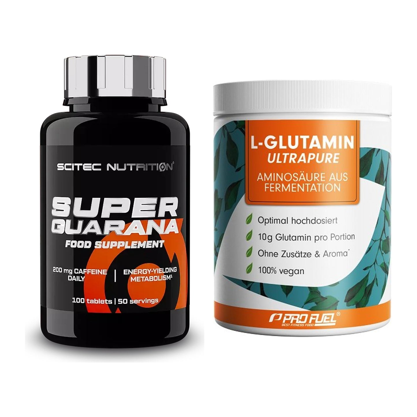 Trainings-Set: Scitec Super Guarana 100 + ProFuel Glutamin Ultrapure – alle enthaltenen Artikel