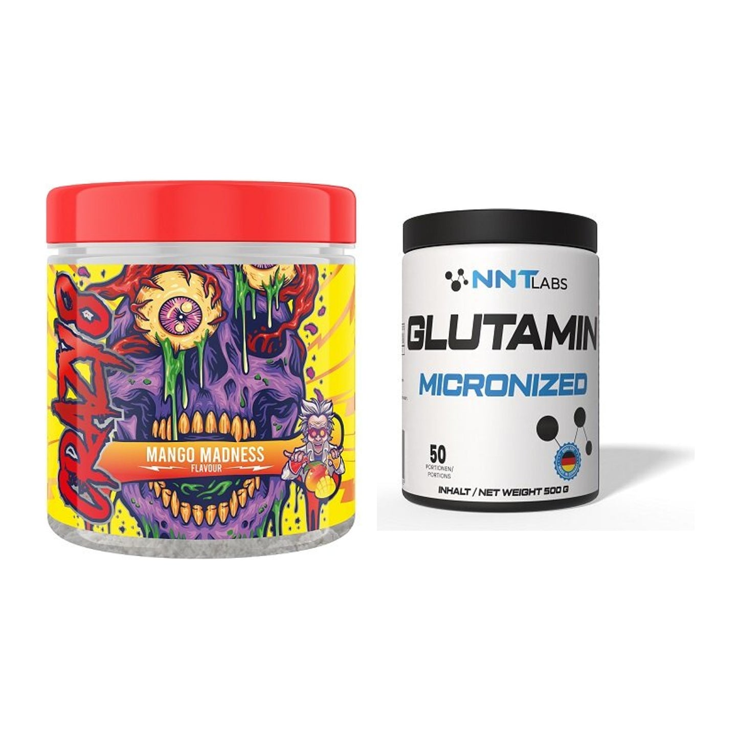 Trainings-Set: Swedish Supplements Crazy 8 + NNT Glutamin – alle enthaltenen Artikel
