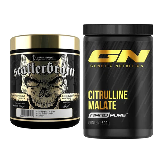 Treningssett: Kevin Levrone Scatterbrain + GN Citrulline Malate - alle varer inkludert