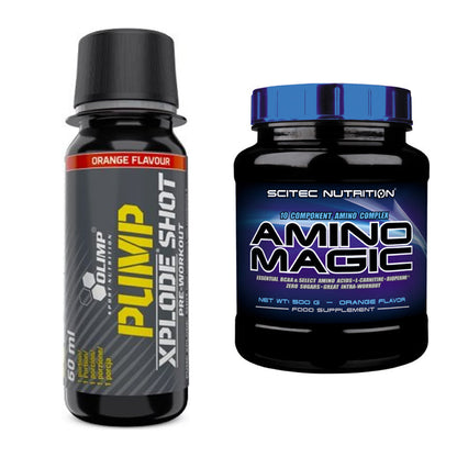 Trainings-Set: Olimp Pump Xplode Shot + Scitec Amino Magic – alle enthaltenen Artikel