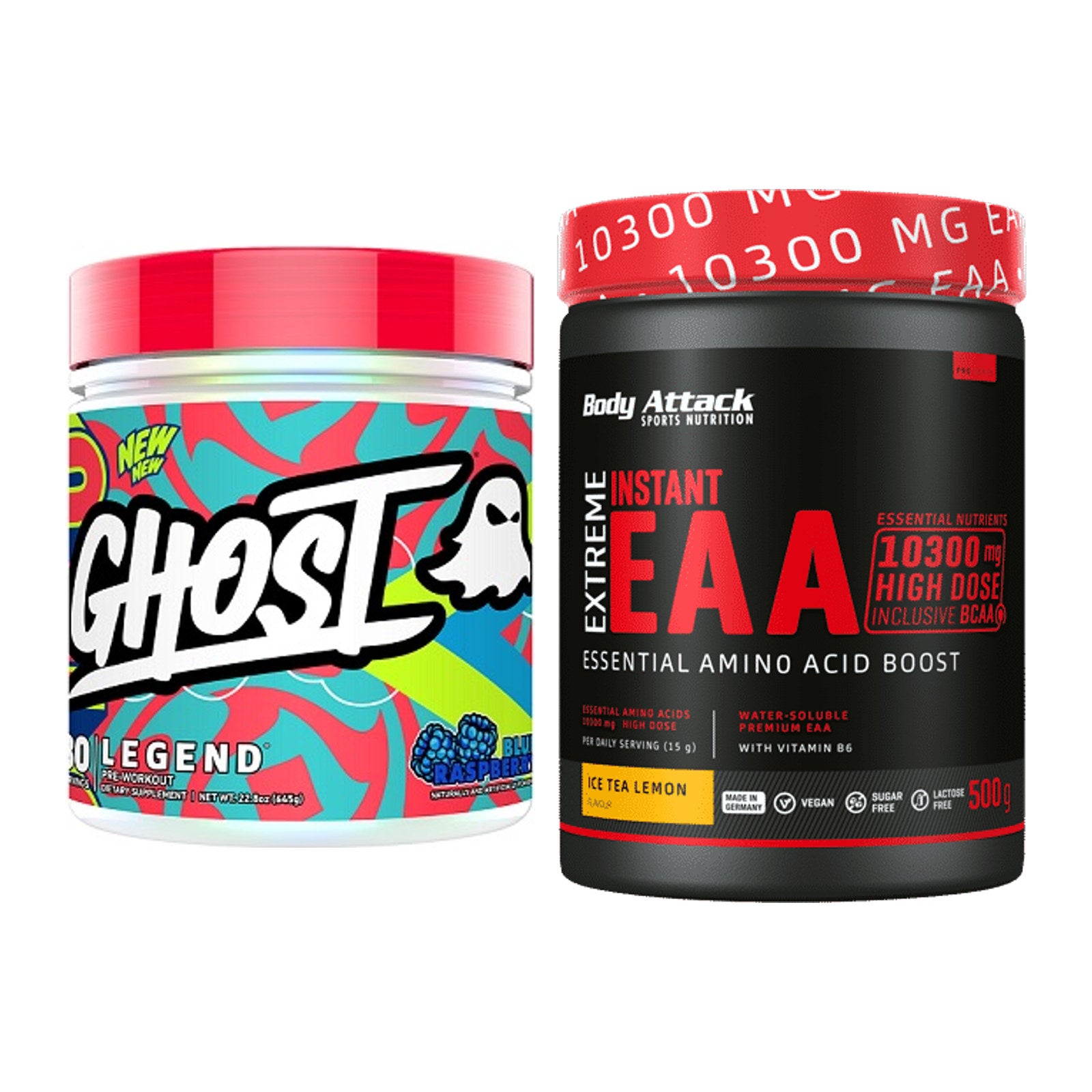Trainings-Set: Ghost Legend V4 30 Serv. + Body Attack Extreme – alle enthaltenen Artikel