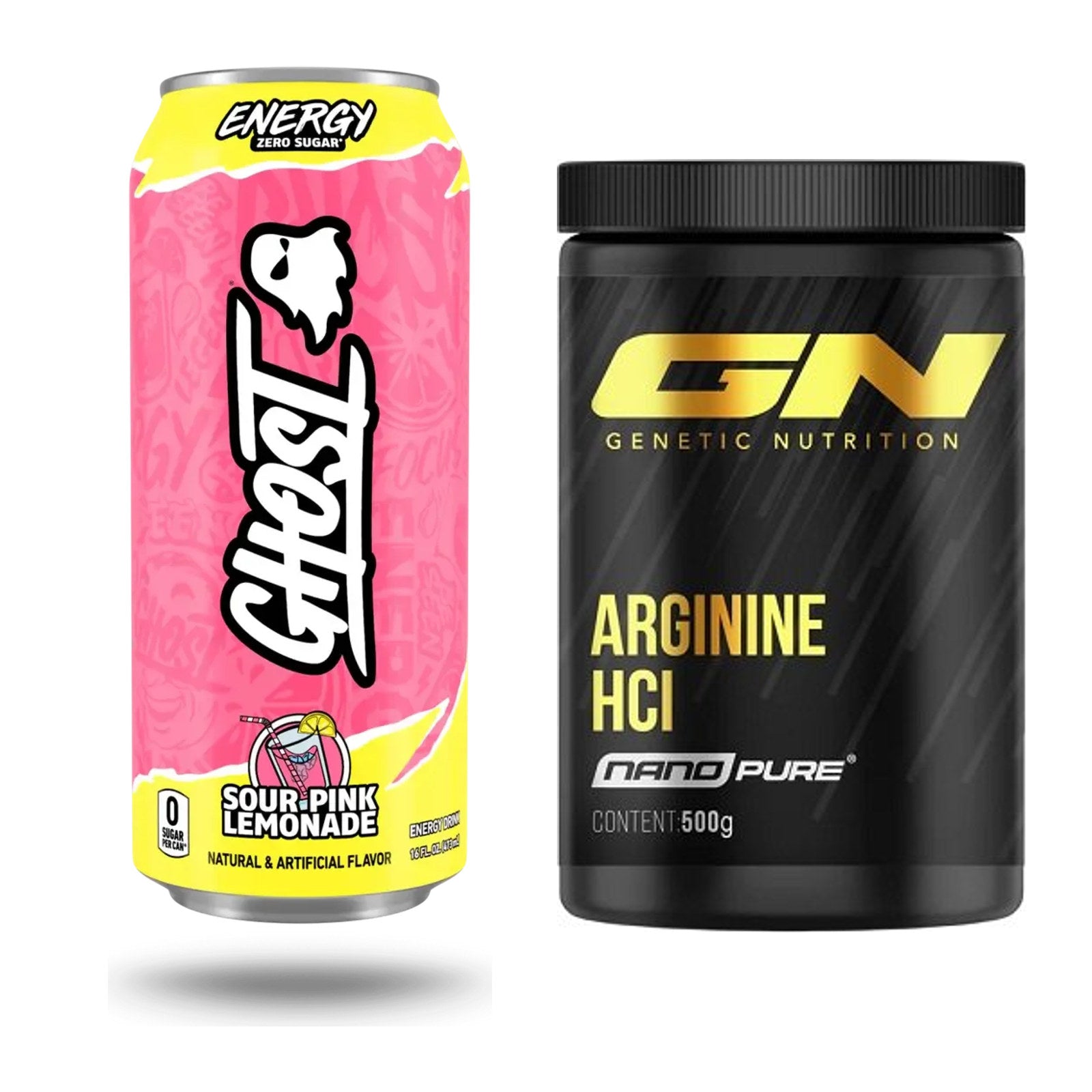 Trainings-Set: Ghost Energy + GN Arginine HCL Nano Pure – alle enthaltenen Artikel
