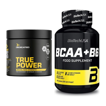 Trainings-Set: Dedicated True Power + BioTech BCAA+B6 100 Tabl – alle enthaltenen Artikel