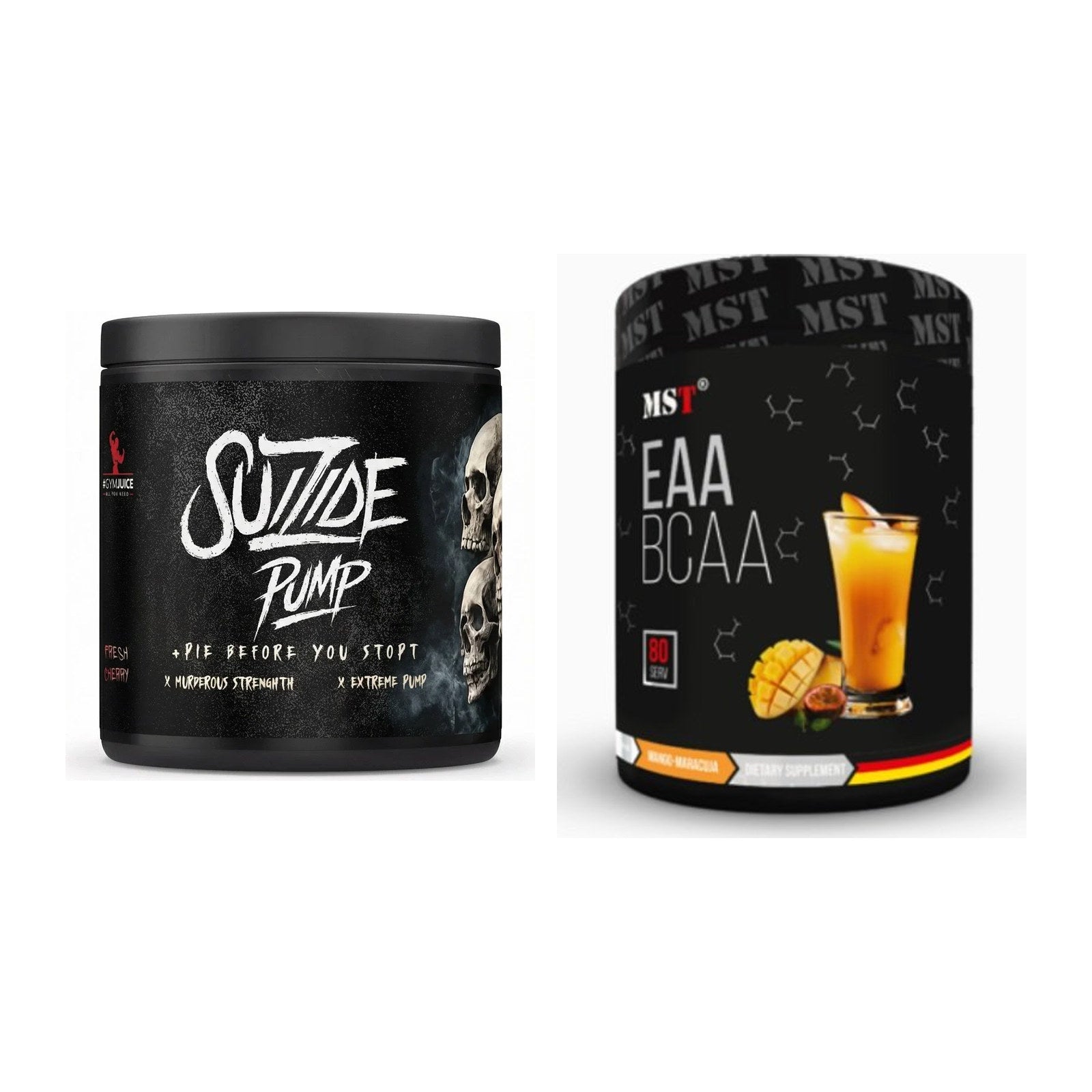 Trainings-Set: #GYMJUICE SUIZIDE PUMP + MST EAA & BCAA 1040g – alle enthaltenen Artikel