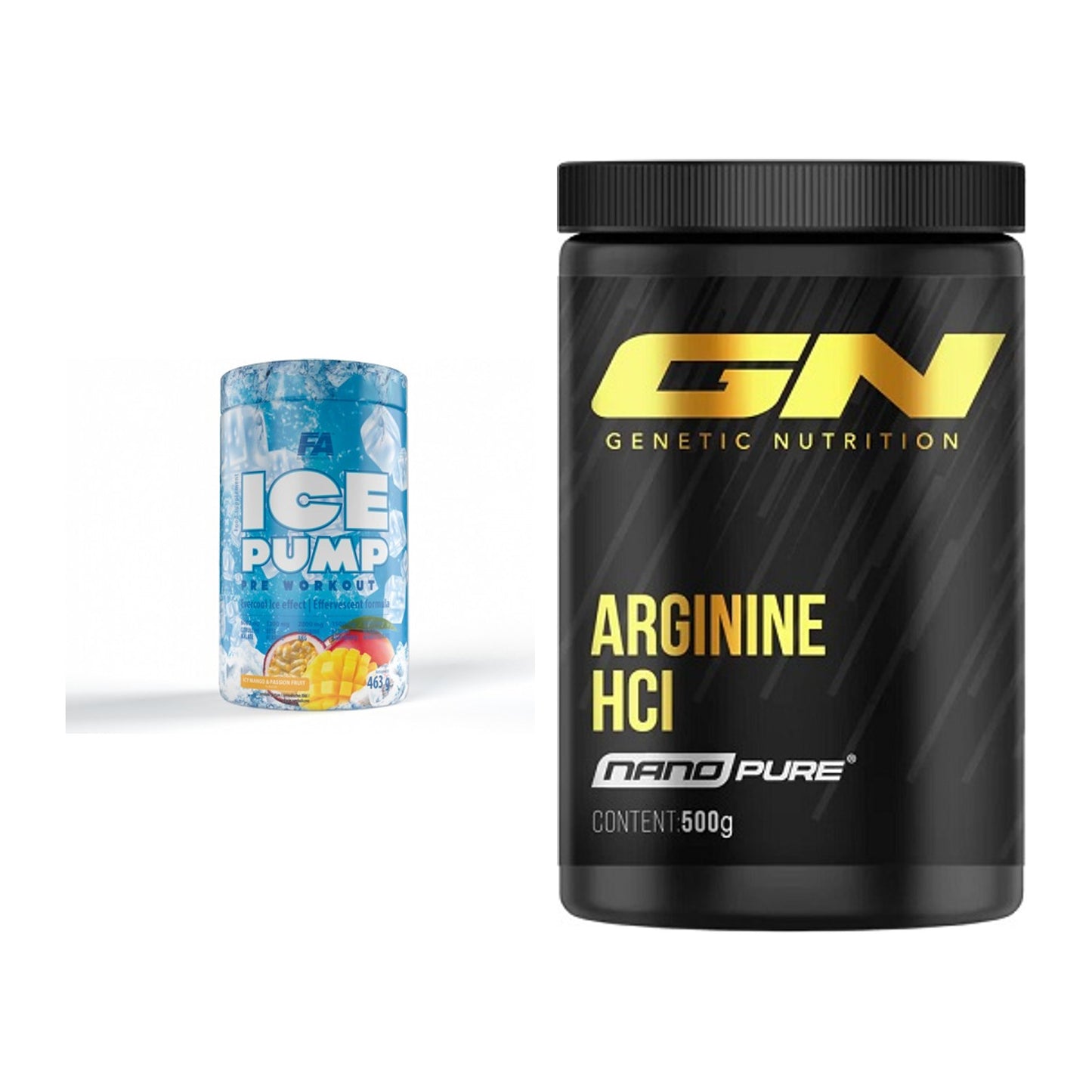 Trainings-Set: FA Nutrition ICE Pump + GN Arginine HCL Nano Pure – alle enthaltenen Artikel