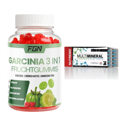 Trainings-Set: FGN Garcinia 60 + Nutrend Multimineral – alle enthaltenen Artikel