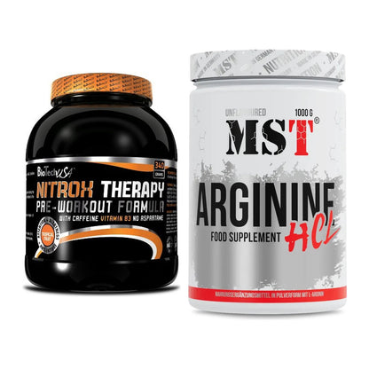Trainings-Set: BioTech NitroX Therapy + MST Arginine HCL – alle enthaltenen Artikel