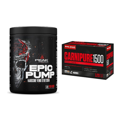 Trainings-Set: Peak EPIC Pump + Body Attack Carnipure 1500 – alle enthaltenen Artikel