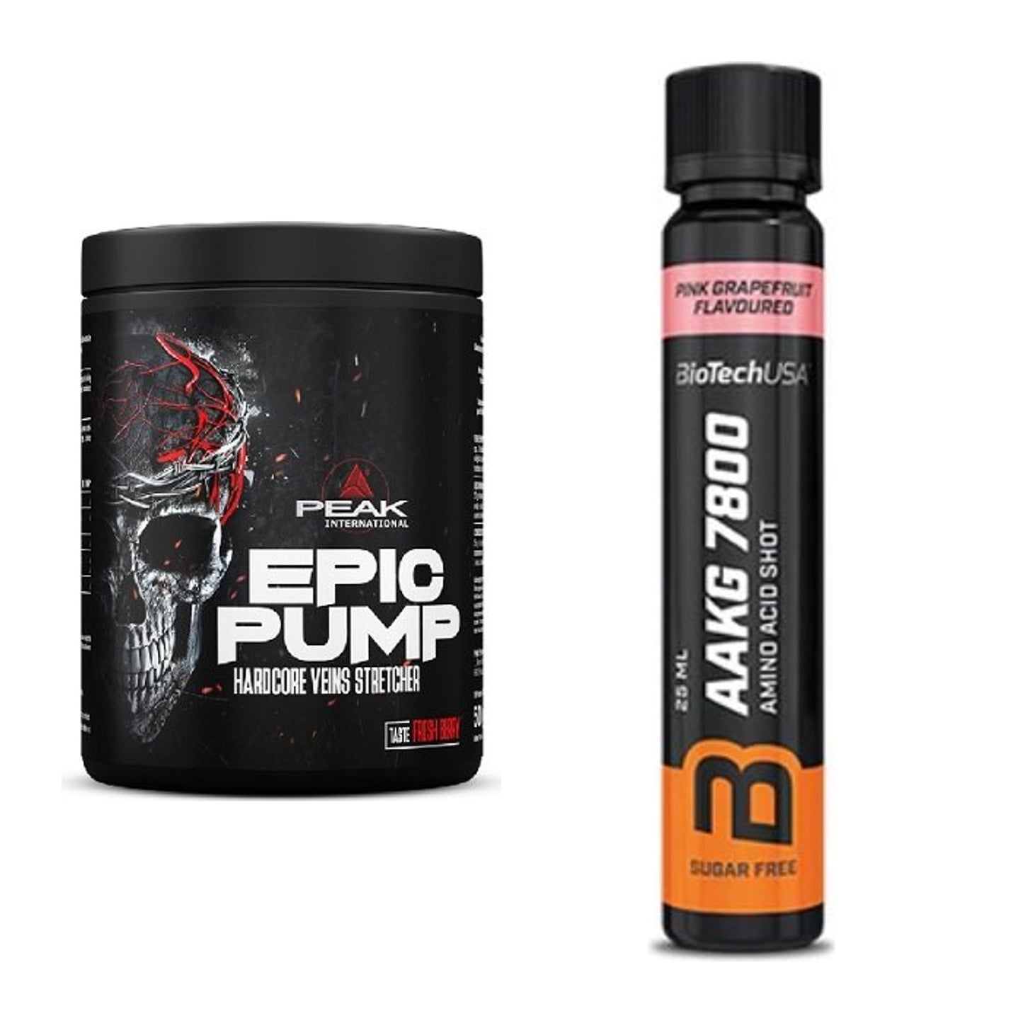 Trainings-Set: Peak EPIC Pump 500g (Fresh + BioTech AAKG 7800 20 x – alle enthaltenen Artikel