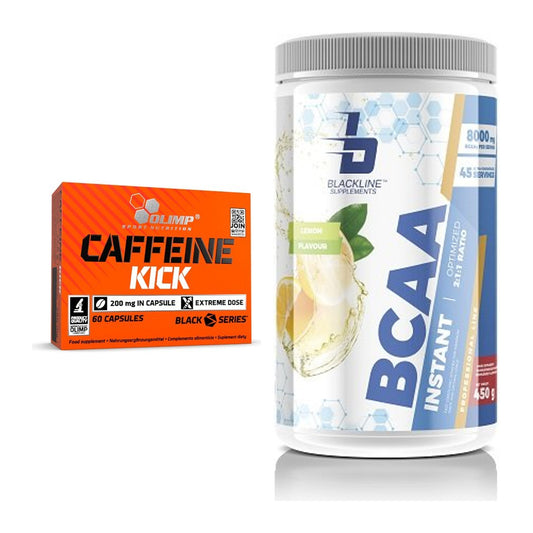 Trainings-Set: Olimp Caffeine Kick + Blackline Supplements BCAA – alle enthaltenen Artikel