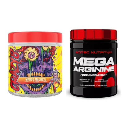 Trainings-Set: Swedish Supplements Crazy 8 + Scitec Mega Arginine – alle enthaltenen Artikel