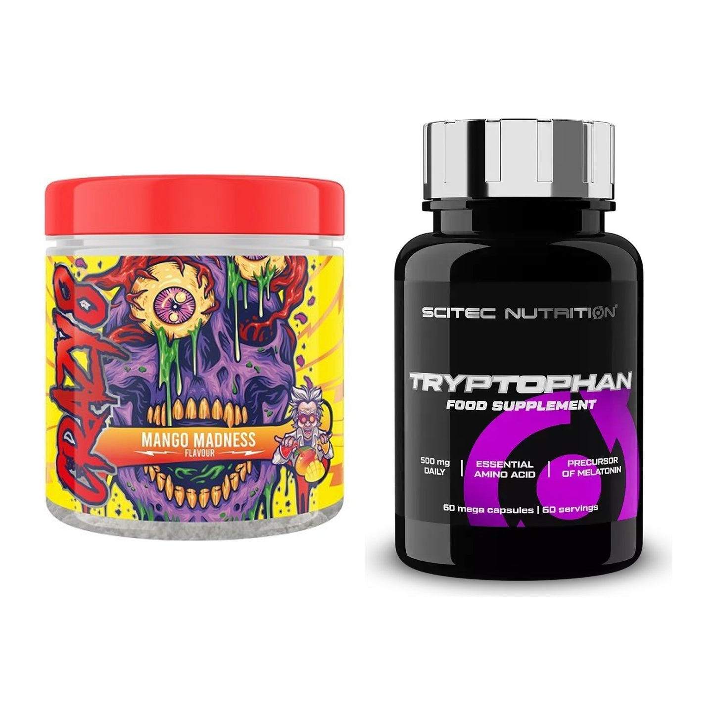 Trainings-Set: Swedish Supplements Crazy 8 + Scitec Tryptophan – alle enthaltenen Artikel