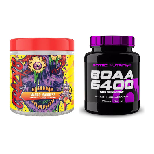 Trainings-Set: Swedish Supplements Crazy 8 + Scitec BCAA 6400 – alle enthaltenen Artikel