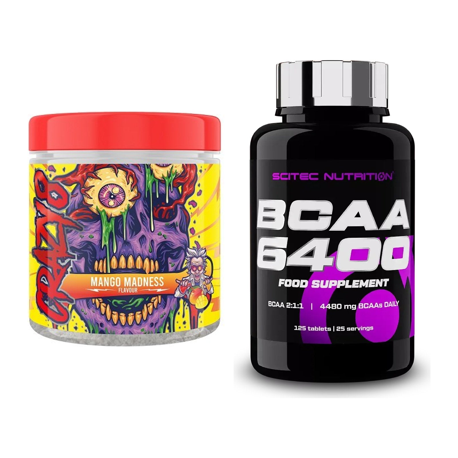 Trainings-Set: Swedish Supplements Crazy 8 + Scitec BCAA 6400 – alle enthaltenen Artikel
