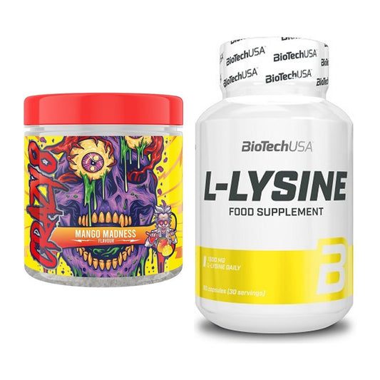 Trainings-Set: Swedish Supplements Crazy 8 + BioTech L-Lysine – alle enthaltenen Artikel