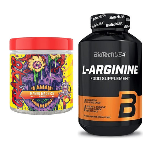 Trainings-Set: Swedish Supplements Crazy 8 + BioTech L-Arginine – alle enthaltenen Artikel