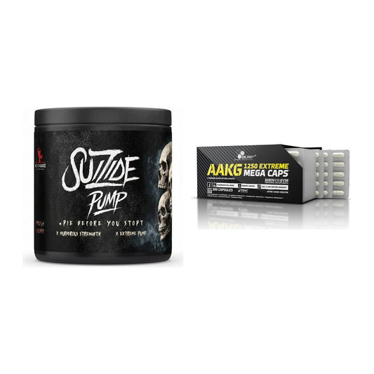 Trainings-Set: #GYMJUICE SUIZIDE PUMP + Olimp AAKG Extreme Mega – alle enthaltenen Artikel