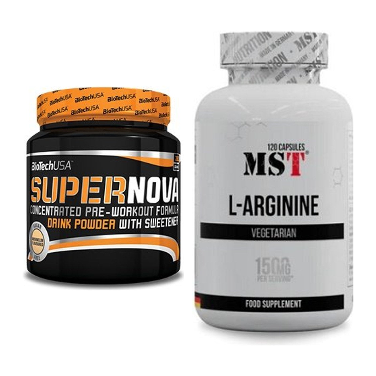 Trainings-Set: BioTech Supernova + MST L-Arginine 120 Kaps. – alle enthaltenen Artikel