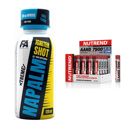 Trainings-Set: FA Nutrition Xtreme Napalm + Nutrend AAKG 7500 Shots – alle enthaltenen Artikel