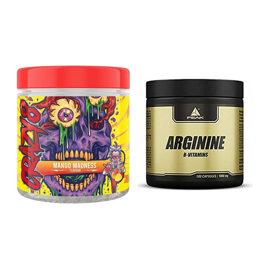 Trainings-Set: Swedish Supplements Crazy 8 + Peak Arginin – alle enthaltenen Artikel