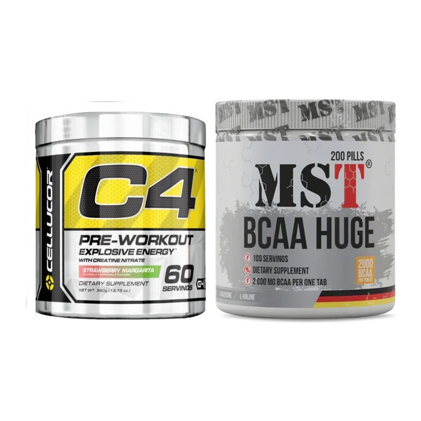 Trainings-Set: Cellucor C4 Original 60 + MST BCAA Huge 200 Tabl./ – alle enthaltenen Artikel