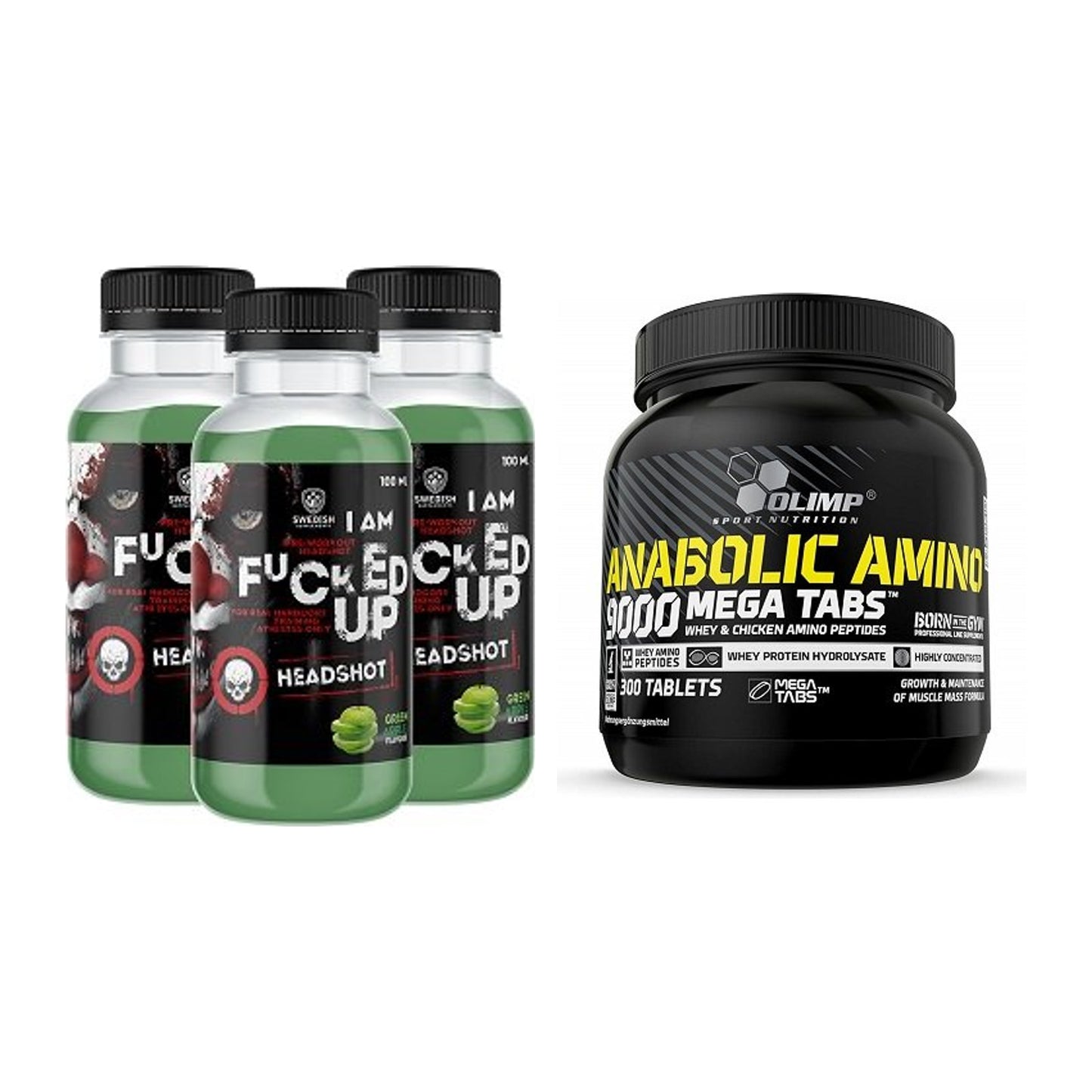 Trainings-Set: Swedish Supplements Fucked + Olimp Anabolic Amino 9000 – alle enthaltenen Artikel