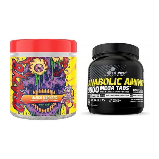 Trainings-Set: Swedish Supplements Crazy + Olimp Anabolic Amino 9000 – alle enthaltenen Artikel