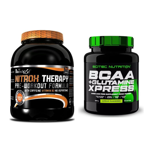 Trainings-Set: BioTech NitroX Therapy + Scitec BCAA+ Glutamine Xpress – alle enthaltenen Artikel