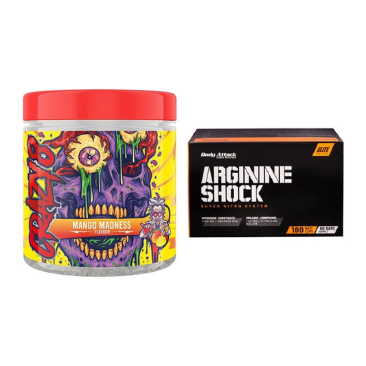 Trainings-Set: Swedish Supplements Crazy + Body Attack Arginine Shock – alle enthaltenen Artikel